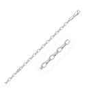 3.2mm 14k White Gold Oval Rolo Chain-6