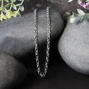 3.2mm 14k White Gold Oval Rolo Chain-9
