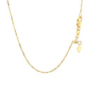 10k Yellow Gold Adjustable Cable Chain 0.9mm-8