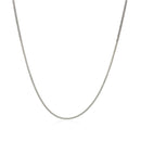 14k White Gold Gourmette Chain 1.0mm-7