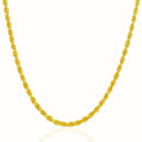3.0mm 14k Yellow Gold Solid Rope Chain-6