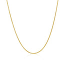 14k Yellow Gold Diamond Cut Round Wheat Chain 1.0mm-9