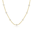 14k Yellow Gold CZ By the Yard Long Links-6