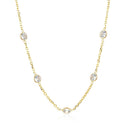 14k Yellow Gold CZ By the Yard Long Links-7