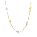 14k Yellow Gold CZ By the Yard Long Links-8