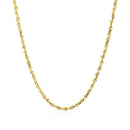 2.25mm 10k Yellow Gold Solid Diamond Cut Rope Chain-7