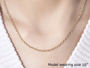 2.5mm 14k Yellow Gold Pendant Chain with Textured Links-12