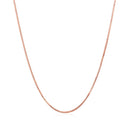 14k Rose Gold Classic Box Chain 0.8mm-7
