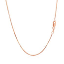 14k Rose Gold Classic Box Chain 0.8mm-8