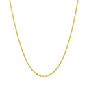 14k Yellow Gold Diamond Cut Cable Link Chain 1.4mm-9
