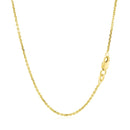 14k Yellow Gold Diamond Cut Cable Link Chain 1.4mm-10