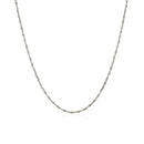 10k White Gold Singapore Chain 1.0mm-7