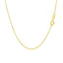 14k Yellow Gold Diamond-Cut Bead Chain 1.0mm-9