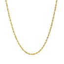 2.0mm 10k Yellow Gold Solid Diamond Cut Rope Chain-7