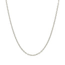 14k White Gold Round Cable Link Chain 1.5mm-7