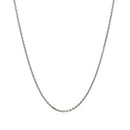 14k White Gold Diamond Cut Cable Link Chain 1.4mm-7