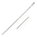 14k White Gold Round Box Chain 1.35 mm-5