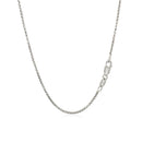 14k White Gold Round Box Chain 1.35 mm-7