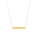 14k Yellow Gold Smooth Flat Horizontal Bar Style Necklace-8