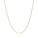 14k Yellow Gold Solid Figaro Chain 1.3mm-6