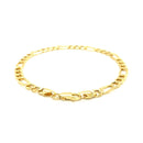 5.4mm 14k Yellow Gold Lite Figaro Bracelet-5
