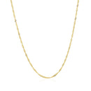 14k Yellow Gold Singapore Style Adjustable Chain (1.40 mm)-8