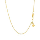 14k Yellow Gold Singapore Style Adjustable Chain (1.40 mm)-9