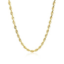 3.0mm 10k Yellow Gold Solid Diamond Cut Rope Chain-8