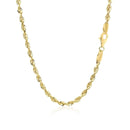 3.0mm 10k Yellow Gold Solid Diamond Cut Rope Chain-9