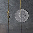 14k Yellow Gold Diamond Cut Cable Link Chain 0.8mm-13
