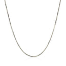 14k White Gold Adjustable Snake Chain 0.85mm-7
