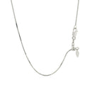 14k White Gold Adjustable Snake Chain 0.85mm-8