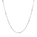 10k White Gold Adjustable Box Chain 0.85mm-8
