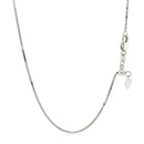 10k White Gold Adjustable Box Chain 0.85mm-9