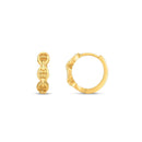 14k Yellow Gold Oval Mariner Huggies-3