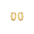 14k Yellow Gold Oval Mariner Huggies-4