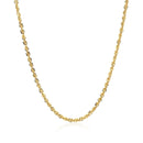 10K Yellow Gold Hollow Diamond Cut Rope Chain (2.00 mm)-6