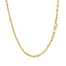 10K Yellow Gold Hollow Diamond Cut Rope Chain (2.00 mm)-7