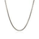 2.4mm 14k White Gold Round Box Chain-6