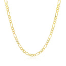 2.8mm 14k Yellow Gold Solid Figaro Chain-7