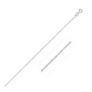 14k White Gold Singapore Chain 0.8mm-5