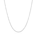 14k White Gold Singapore Chain 0.8mm-6