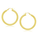 14k Yellow Gold Polished Hoop Earrings (40 mm)-2