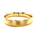 Classic Floral Carved Bangle in 14k Yellow Gold (13.5mm)-6