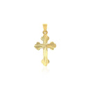 14k Tri Color Gold Cross Pendant-5