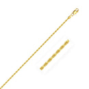 2.0mm 14k Yellow Gold Solid Rope Chain-4