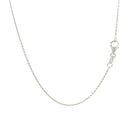 14k White Gold Oval Cable Link Chain 0.97mm-9
