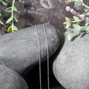 14k White Gold Oval Cable Link Chain 0.97mm-11