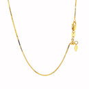 14k Yellow Gold Adjustable Box Chain 0.85mm-6