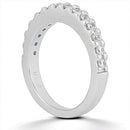 14k White Gold Shared Prong Diamond Wedding Ring Band-4